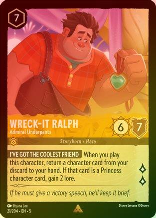 Wreck-It Ralph (Admiral Underpants) - 21/204 - Rare (Foil)