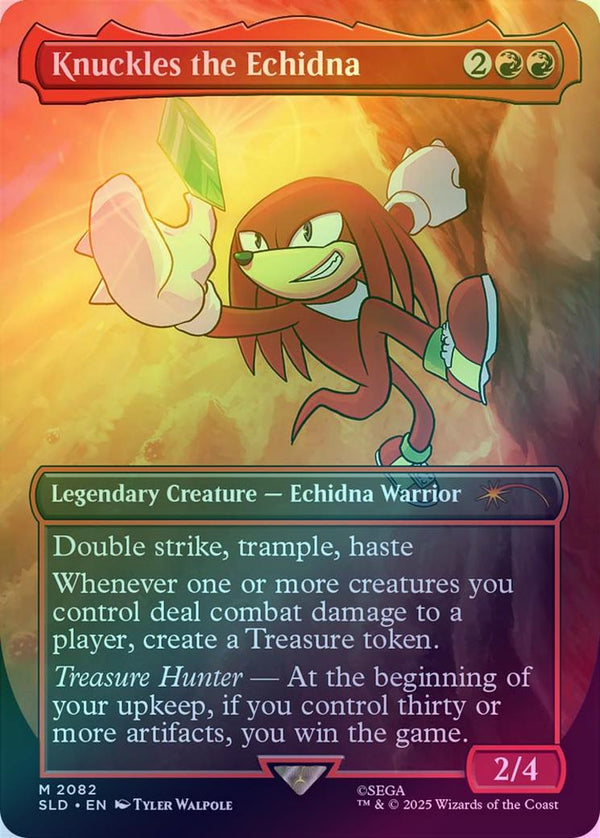Knuckles the Echidna - Secret Lair x Sonic: Friends & Foes (Rainbow Foil) (SLD)