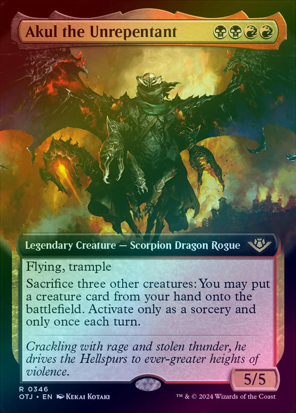 Akul the Unrepentant - Extended Art (Foil) (OTJ)