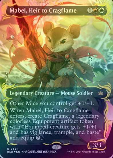 Mabel, Heir to Cragflame - Borderless (Raised Foil) (BLB)