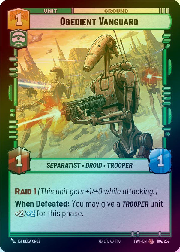 Obedient Vanguard - 104/257 - Common (Foil)