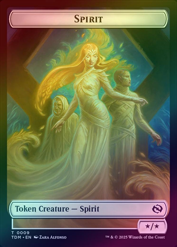 Spirit (0008) // Spirit (0009) Token (Foil) (TTDM)