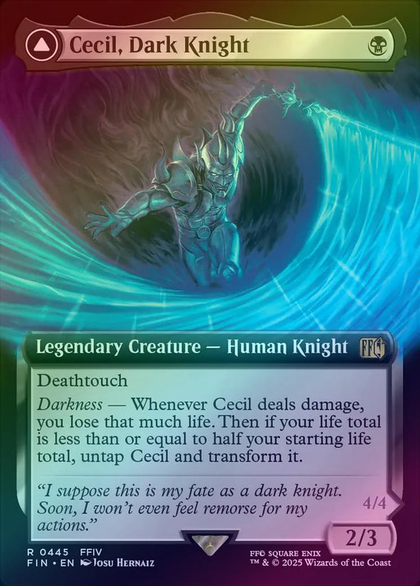Cecil, Dark Knight // Cecil, Redeemed Paladin - Extended Art (Foil) (FIN)