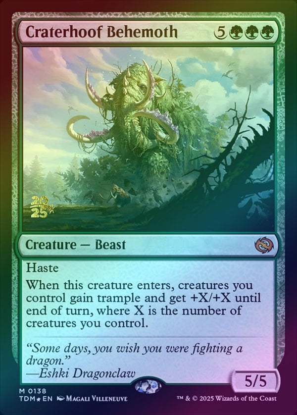 Craterhoof Behemoth - Prerelease Promo (Foil) (PTDM)