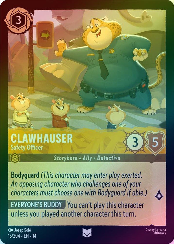 Clawhauser (Safety Officer) - 15/204 - Uncommon (Foil)