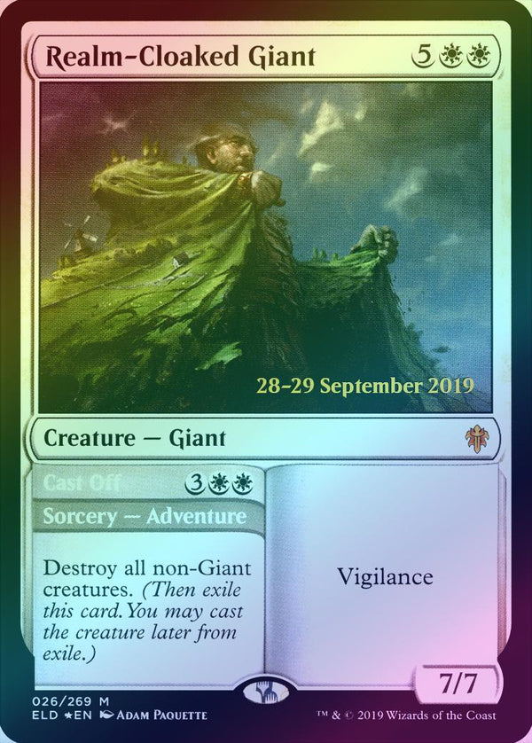 Realm-Cloaked Giant // Cast Off - Prerelease Promo (Foil) (PELD)