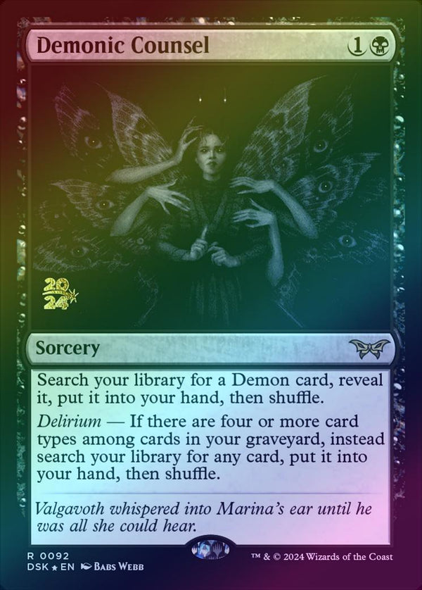 Demonic Counsel - Prerelease Promo (Foil) (PDSK)