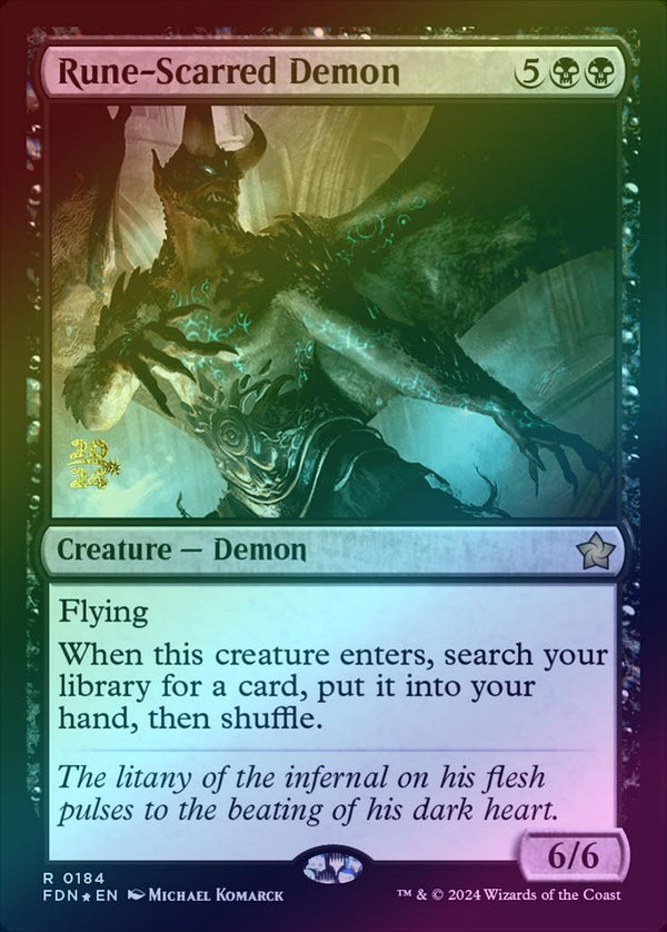 Rune-Scarred Demon - Prerelease Promo (Foil) (PFDN)