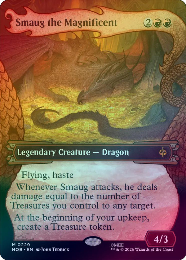 Smaug the Magnificent - Dragon Hoard Frame (Foil) (HOB) (Pre-Order)