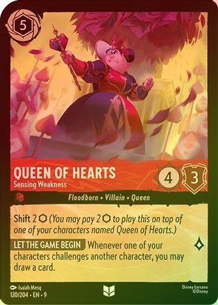 Queen of Hearts (Sensing Weakness) (Fabled Reprint) - 120/204 - Uncommon (Foil)
