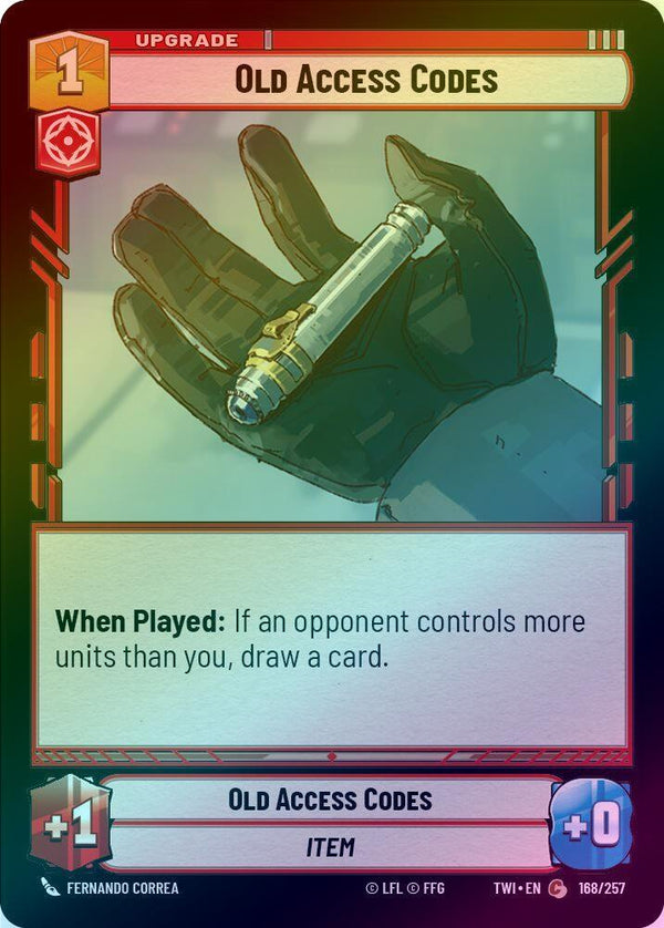 Old Access Codes - 168/257 - Common (Foil)
