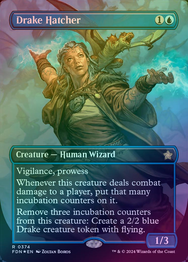 Drake Hatcher - Borderless (Mana Foil) (FDN)