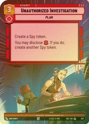 Unauthorized Investigation (Hyperspace Foil) - 937 - Common (Foil)