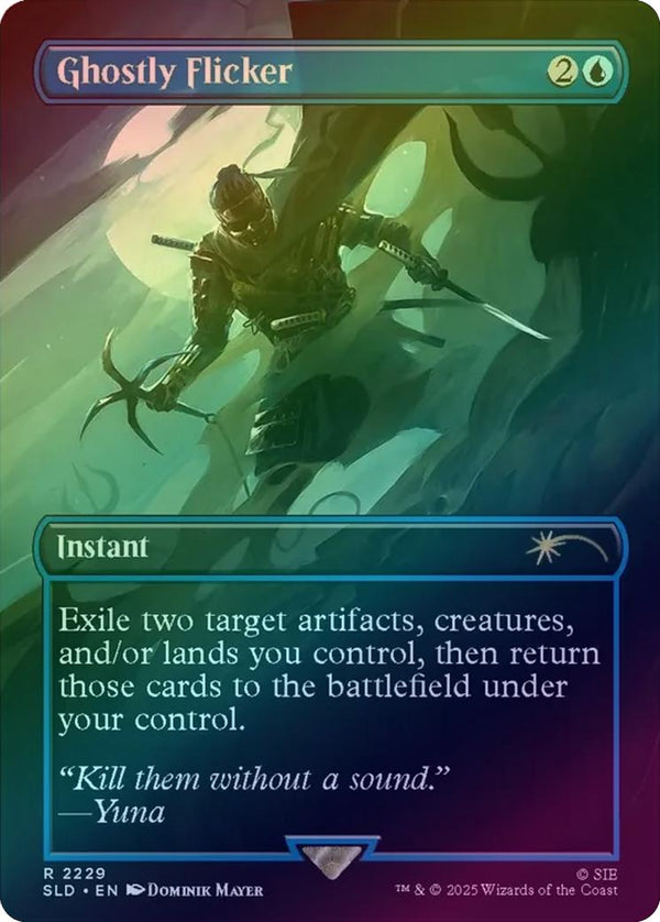 Ghostly Flicker - Ghost of Tsushima (Rainbow Foil) (SLD)