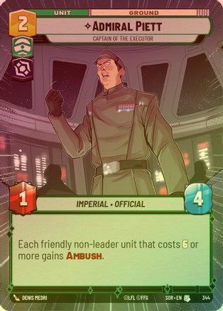 Admiral Piett - Captain of the Executor (Hyperspace) - 344 - Uncommon (Foil)