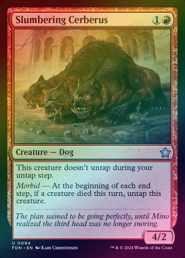 Slumbering Cerberus (Foil) (FDN)