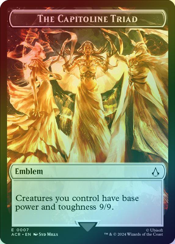 Assassin // Emblem - The Capitoline Triad Token (Foil) (TACR)