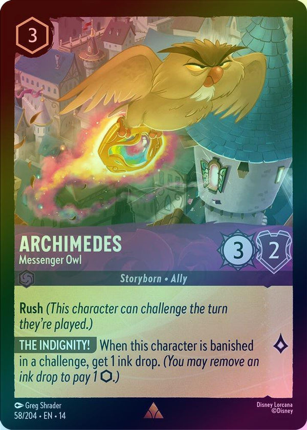 Archimedes (Messenger Owl) - 58/204 - Rare (Foil)