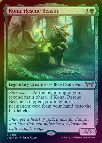 Kona, Rescue Beastie - Lurking Evil Alternate Art (Foil) (DSK)