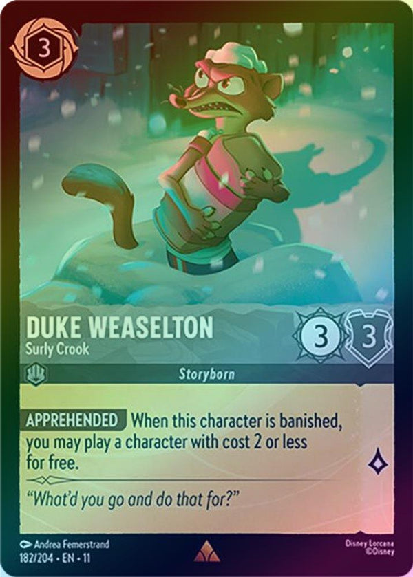 Duke Weaselton (Surly Crook) - 182/204 - Rare (Foil)