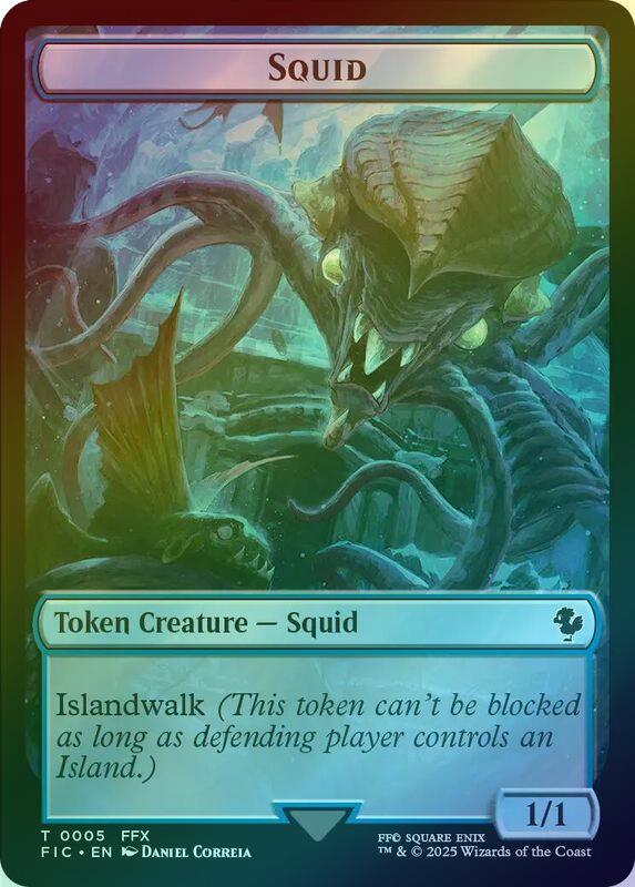 Spirit // Squid Token (Surge Foil) (TFIC)