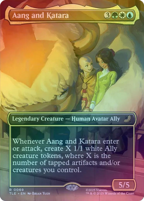Aang and Katara - Borderless Scene (Foil) (TLE)