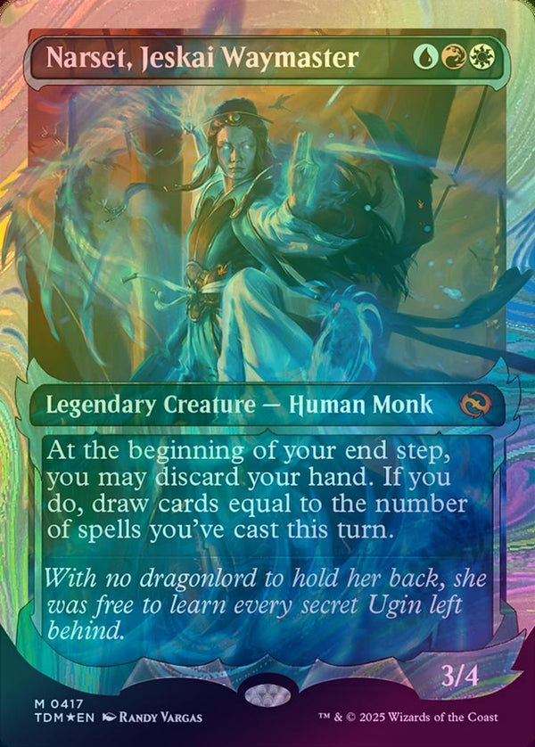 Narset, Jeskai Waymaster - Ghostfire Showcase (Halo Foil) (TDM)