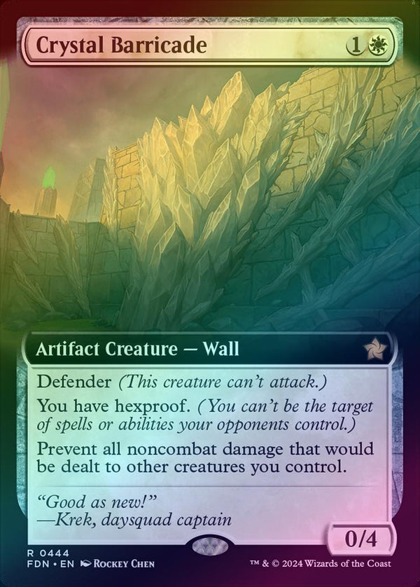 Crystal Barricade - Extended Art (Foil) (FDN)