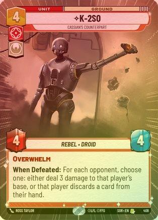 K-2SO - Cassian's Counterpart (Hyperspace) - 408 - Rare (Foil)