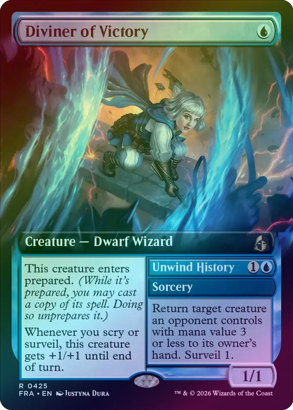Diviner of Victory // Unwind History - Extended Art (Foil) (FRA)