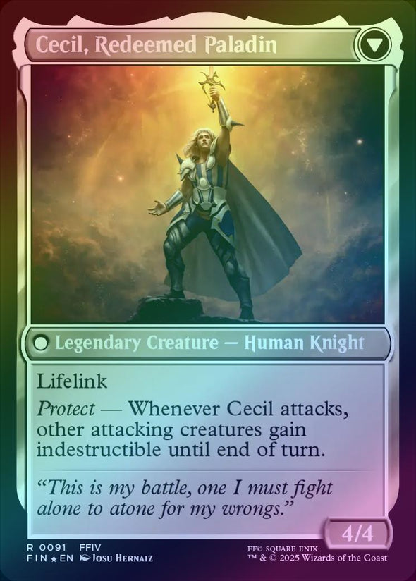Cecil, Dark Knight // Cecil, Redeemed Paladin - Prerelease Promo (Foil) (PFIN)