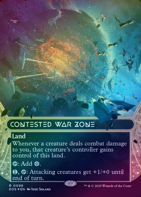 Contested War Zone - Borderless (Galaxy Foil) (EOS)