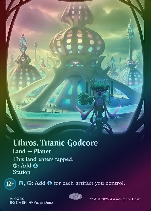 Uthros, Titanic Godcore - Borderless Viewport Land (Galaxy Foil) (EOE)