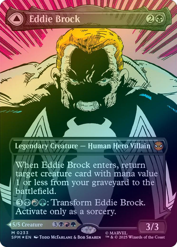 エディ・ブロック/Eddie Brock ボーダレスfoil Marvel's Spider-Man Variants Foil: Eddie Brock (0233 - Borderless)