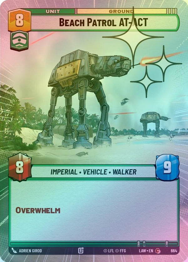 Beach Patrol AT-ACT (Hyperspace Foil) - 664 - Common (Foil)