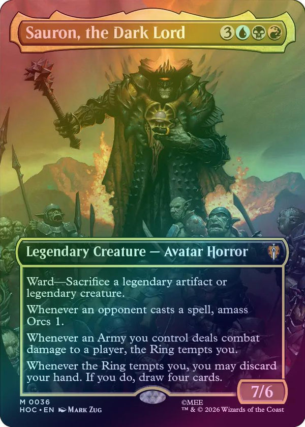 Sauron, the Dark Lord - Borderless (Foil) (HOC)