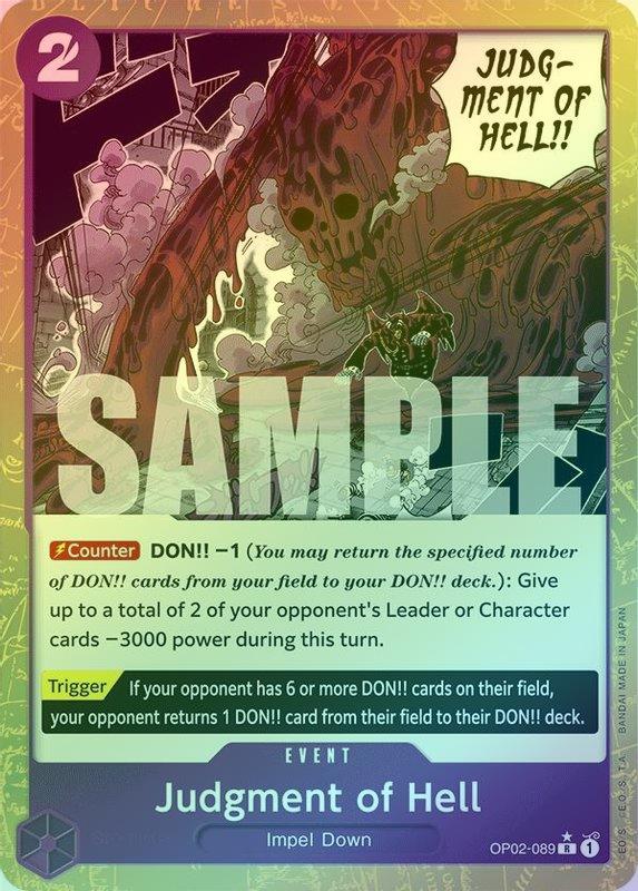 Judgment of Hell (Textured Foil) - OP02-089 - Rare