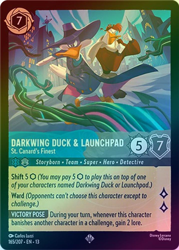 Darkwing Duck & Launchpad (St. Canard's Finest) - 165/207 - Super Rare (Foil)