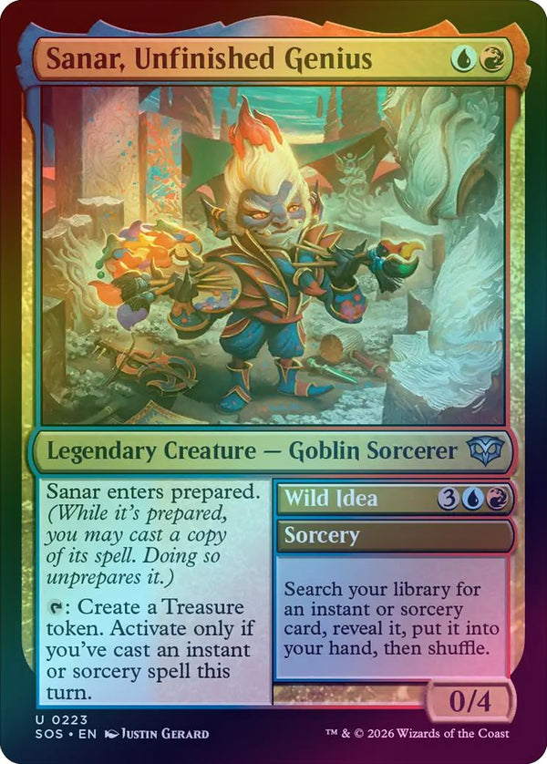 Sanar, Unfinished Genius // Wild Idea (Foil) (SOS)