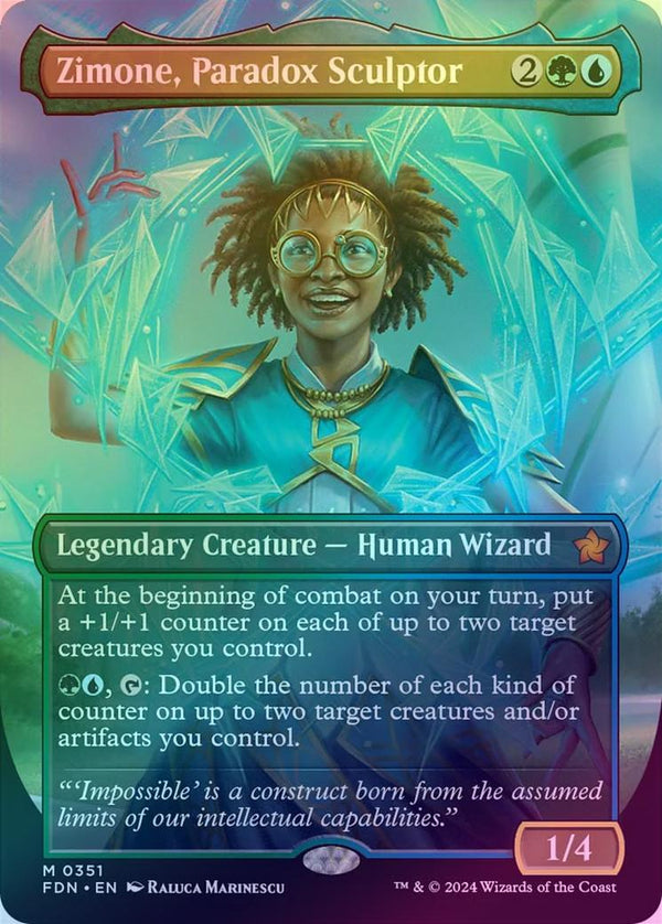 Zimone, Paradox Sculptor - Borderless (Foil) (FDN)