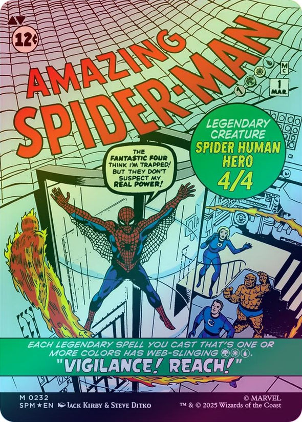 Peter Parker // Amazing Spider-Man - Borderless Classic Comic (Foil) (SPM)