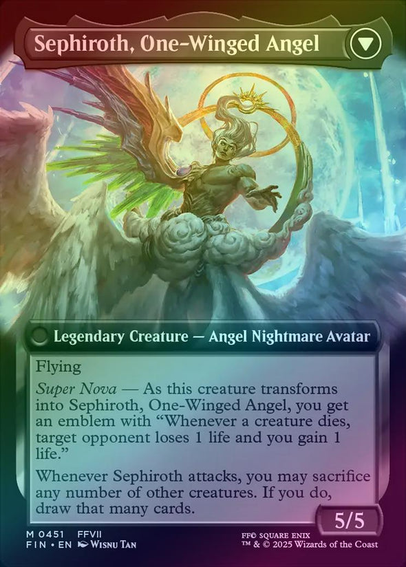 Sephiroth, Fabled SOLDIER // Sephiroth, One-Winged Angel - Extended Art (Foil) (FIN)