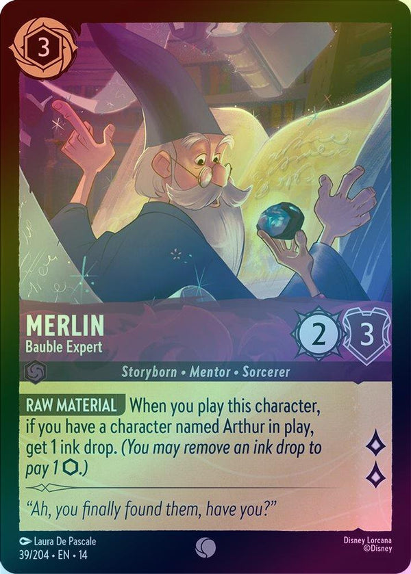 Merlin (Bauble Expert) - 39/204 - Common (Foil)
