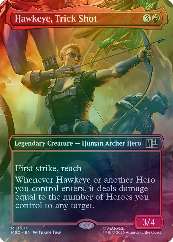 Hawkeye, Trick Shot - Borderless Scene: Heroes United (Foil) (MSC) (Pre-Order)