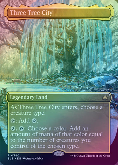 Three Tree City - Borderless (Winter) (Foil) (BLB)