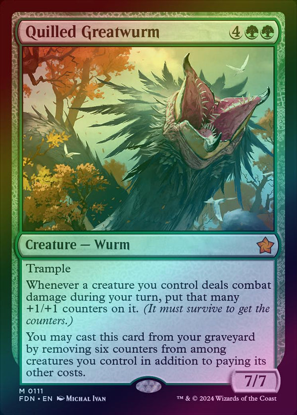 Quilled Greatwurm (Foil) (FDN)