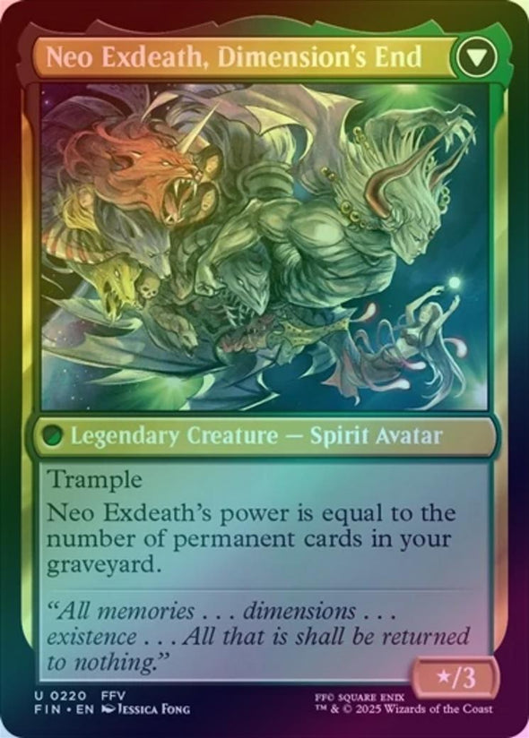 Exdeath, Void Warlock // Neo Exdeath, Dimension's End (Foil) (FIN)