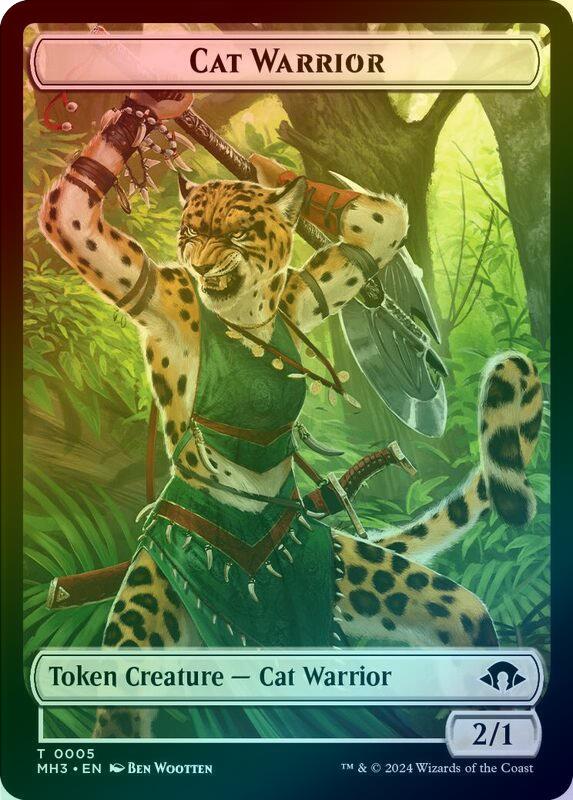 Servo // Cat Warrior Token (Foil) (TMH3)