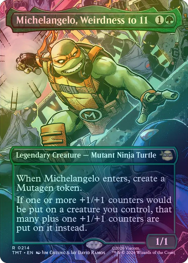 Michelangelo, Weirdness to 11 - Borderless Scene (Foil) (TMT)