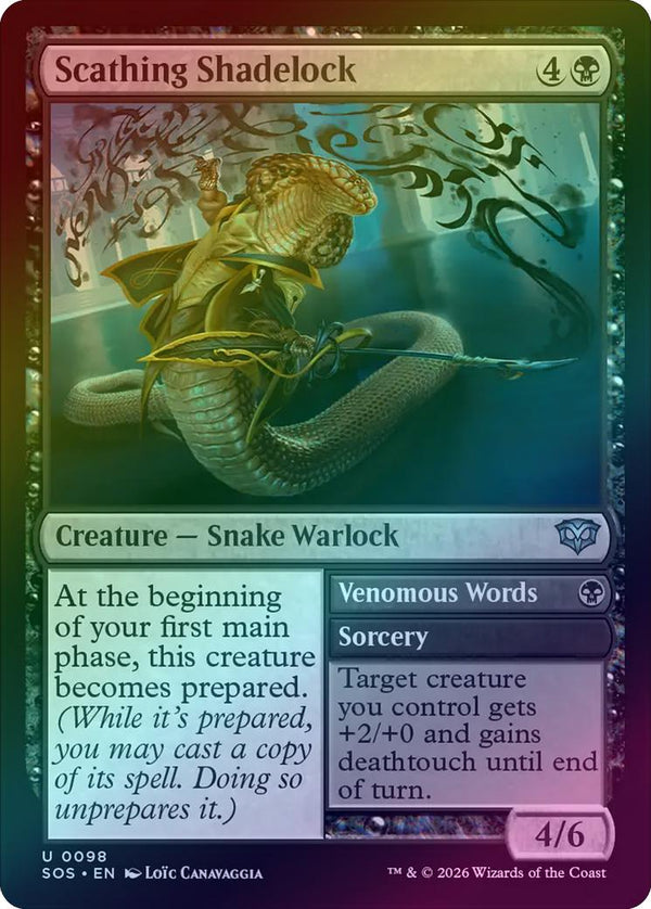 Scathing Shadelock // Venomous Words (Foil) (SOS)